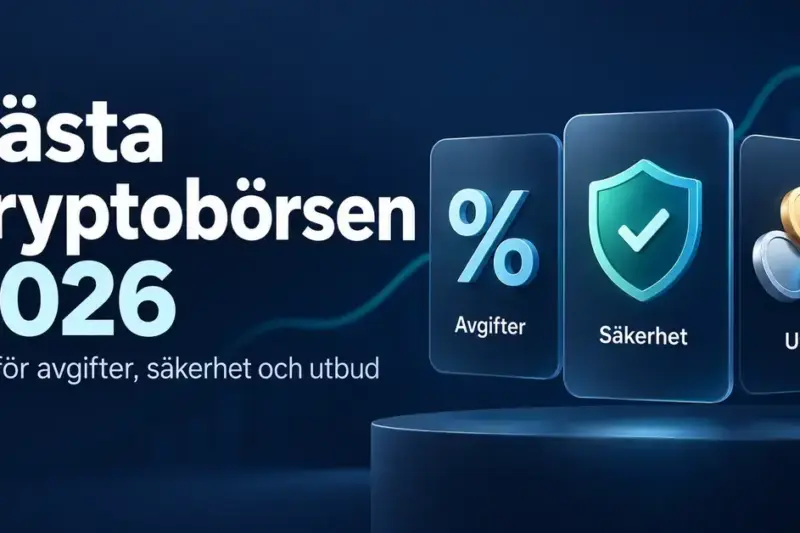 Bästa kryptobörsen 2026 – jämför avgifter, säkerhet och utbud