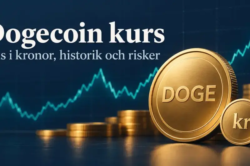 Dogecoin kurs: pris i kronor, historik och risker