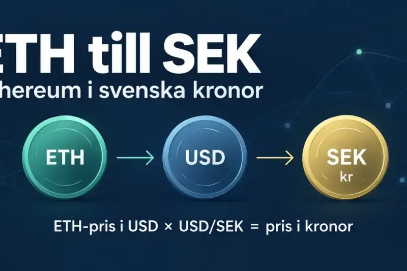 ETH to SEK: så fungerar Ethereum-kursen i kronor